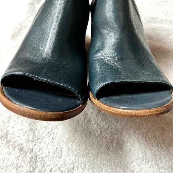 STEVE MADDEN Terraa heeled slingback blue peeptoe booties size 9.5 - Picture 4 of 9